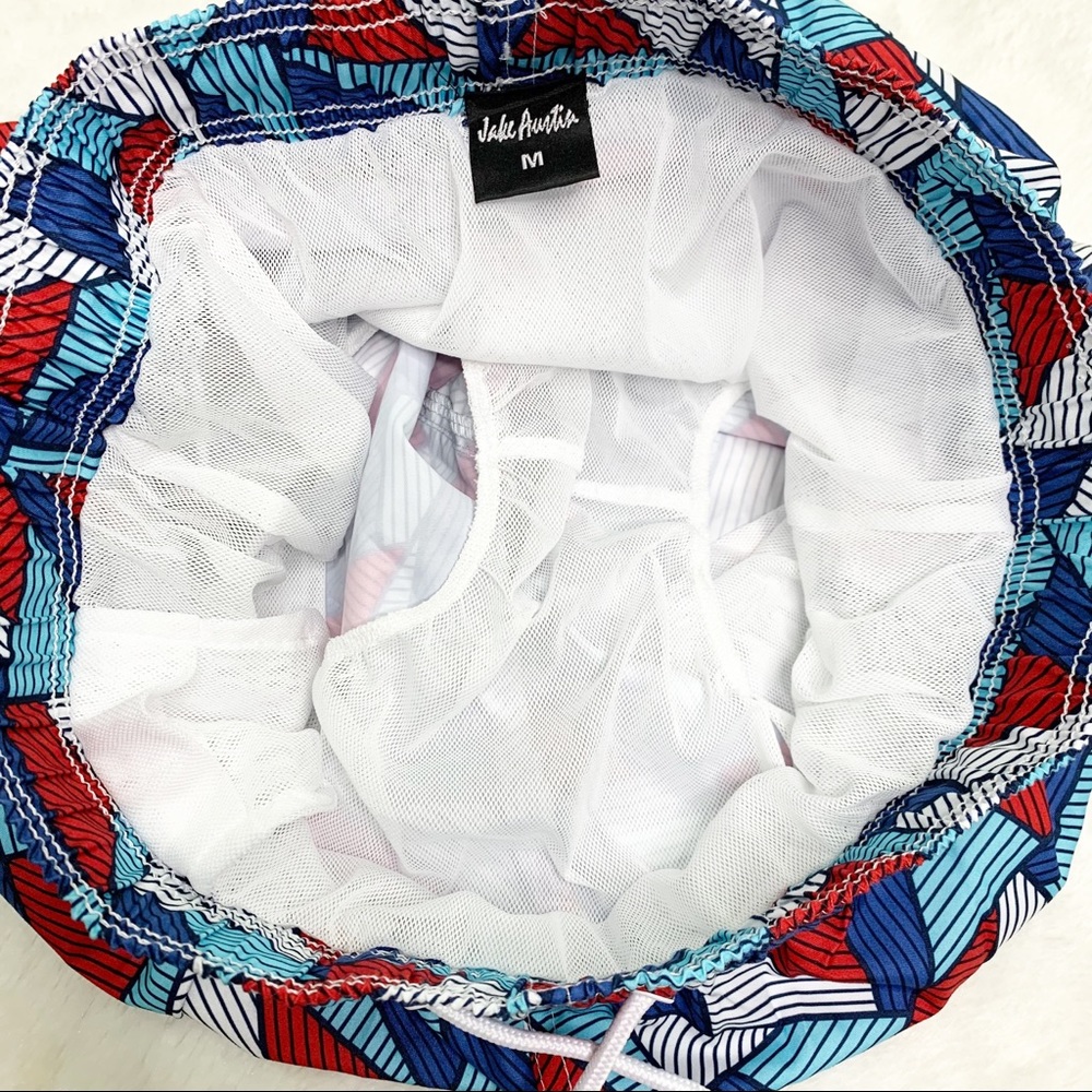 Jake Austin Geometric Print Swim Trunks - Picture 4 of 6